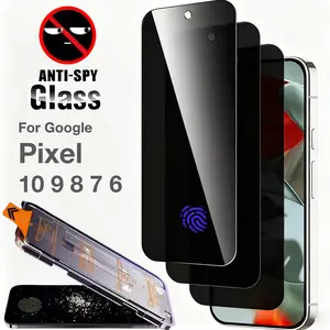 3-Pack Privacy Screen Protector for Google Pixel 10 9 Pro XL 8 7 6 9A 8A 7A 6A  Series, Anti-Spy Tempered Glass Film, Supports Ultrasonic Fingerprint, Dust-Free, Bubble-Free