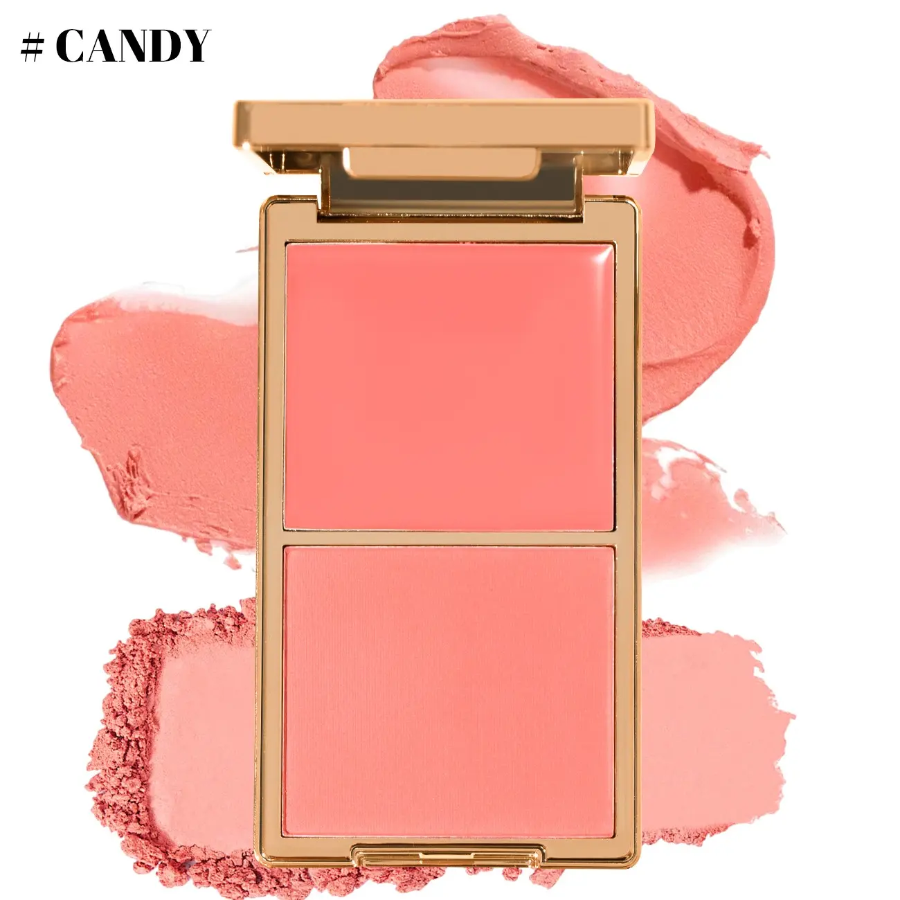 2 in 1 Blush Palette, 1 Box Color Long Lasting Blush Cream, High Pigmented Natural Look Blush Powder for Daily Makeup, Everyday Versatile Makeup, Cosmetics, Smooth Baked Face Palette, Dual Formula, Cheek Makeup Duo Glam