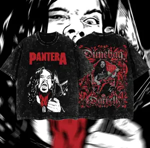 Dimebag Darrell Pantera Collage Heavy Metal Shirt, Unisex Oversize Washed Heavyweight Cotton T-shirt, Gift For Fans, Gift For Rock Music Lovers