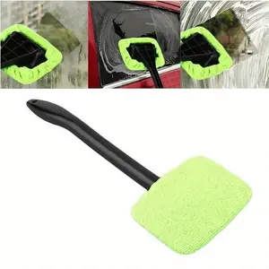 1pc Window Cleaning Brush Kit Squeegee Scrubber Windshield Wash Tool Interior Car Wiper Long Handle Car Accessories
