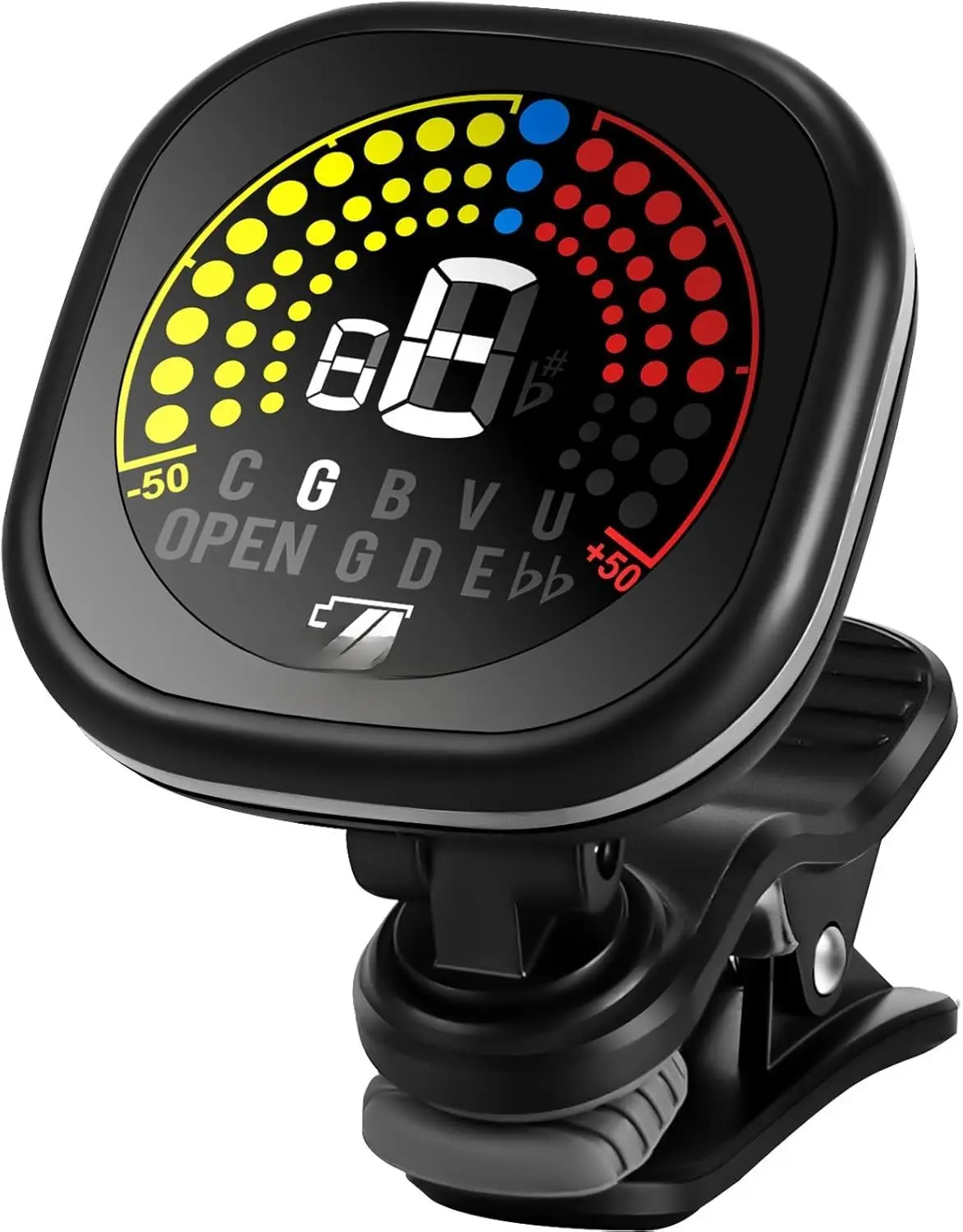 Guitar Tuner Rechargeable, Tuner Clip On for Guitar, Bass, Chromatic, Ukulele,Violin Tuner,  Accuratie Tuning, Super Bright Display to Read, for Professional/Beginners