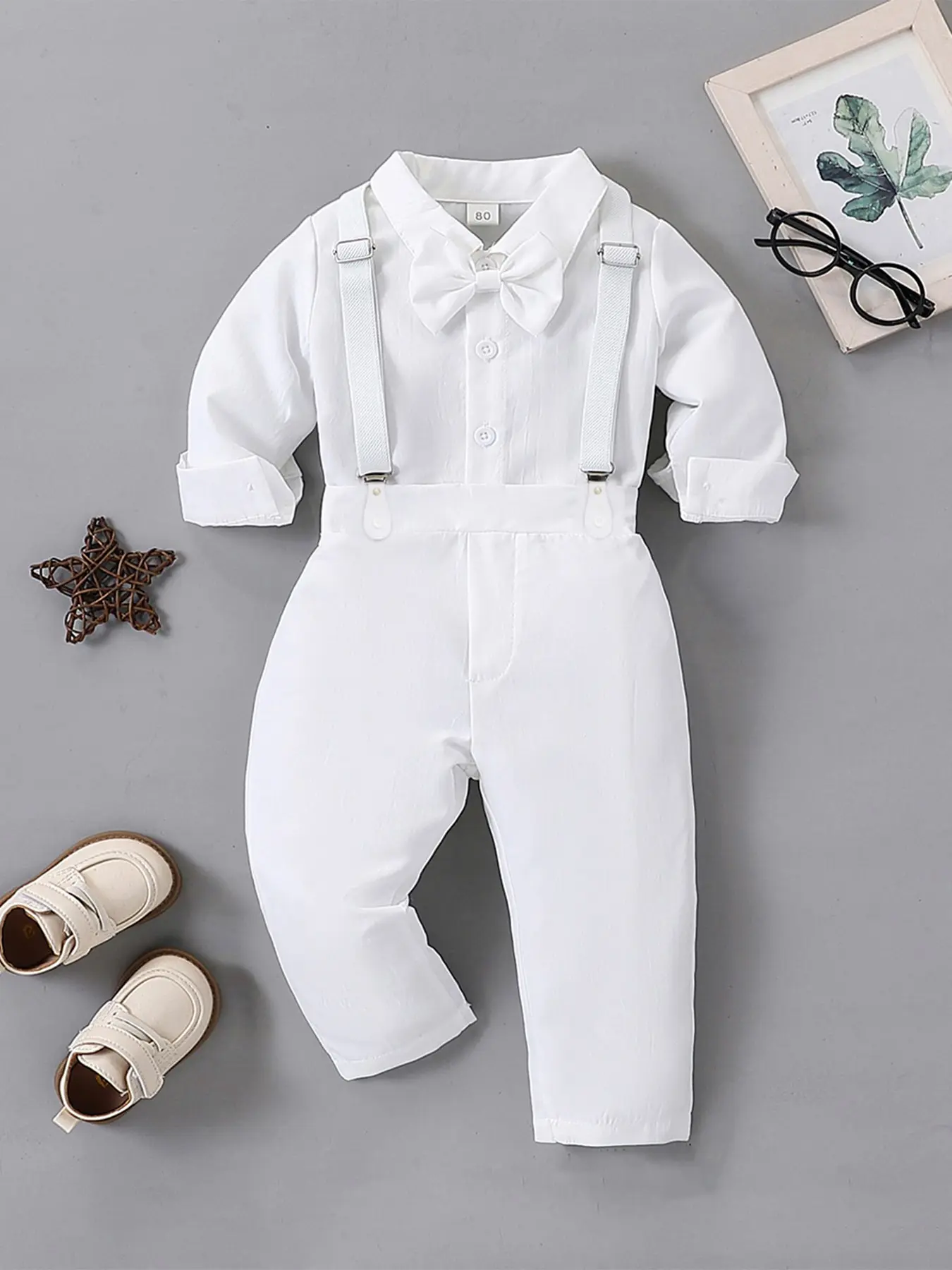European Style Spring Autumn Gentleman Boys Long Sleeve Shirt + Pants Three-Piece Set, Kids Fashion Clothing, Casual Set, Outfit Sets, Toddler Suit