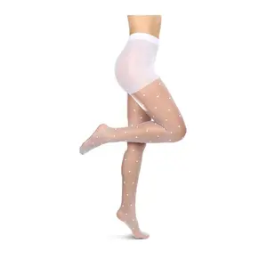 Memoi Mini Heart Sheer Nylon Tights Memoi Mini Heart Sheer Nylon Tights