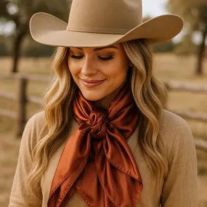 35X35" Solid Rust Wild Rag / Scarf WRS16