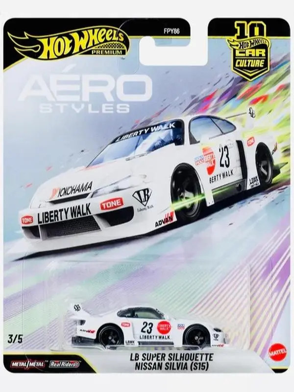 Hot Wheels Premium 2026 Car Culture Aero Styles LB Super Silhouette Nissan Silvia (S15) 1:64 Scale Diecast Metal Collectible Scale Model Car