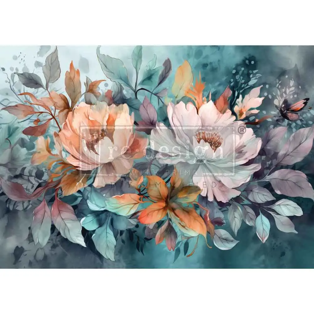 Prima A1 Decoupage Fiber, Floral Dream Design Printable DIY Scrapbooking Supply for Artistic Flower Print Wall Decor