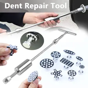 Paintless Dent Repair Tool Set with Puller and 8 Pad Sheets, Car Ice Damage and Collision Dent Fixing, Body Dent Repair Kit