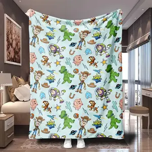 DISNEY CLASSIC Toy Story Throw Blanket, Christmas, Halloween, Birthday Gifts, Travel, Outdoor & Home Use in Living Room or Bed, Holiday Gifts, Playful Design, Comfortable Material, Gift