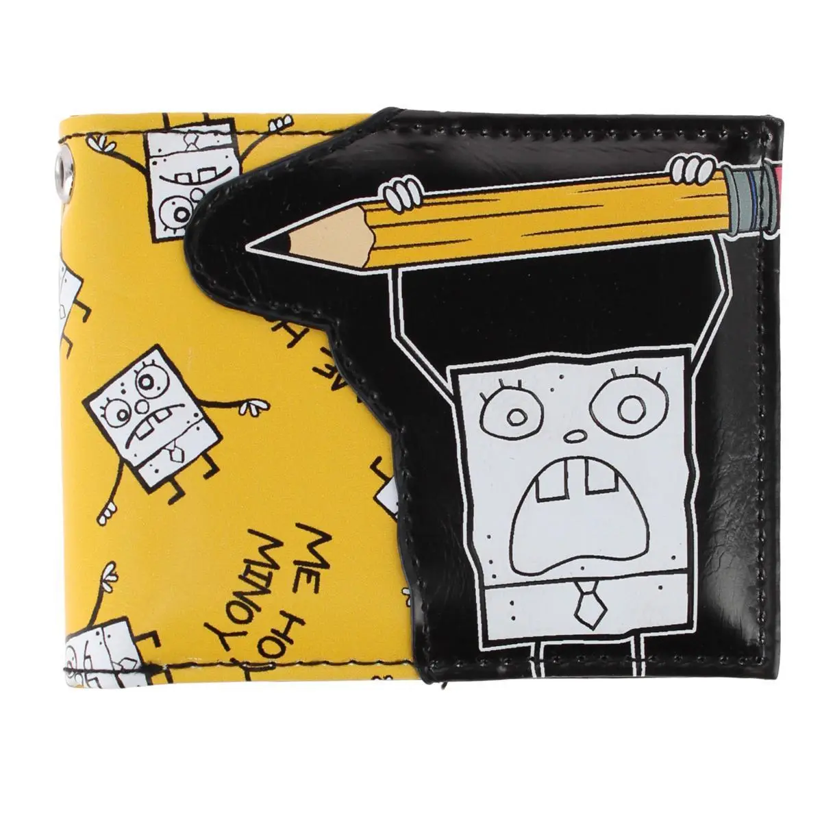 CTM Kid's Spongebob Doodle Bob Bi-Fold Wallet, Bifold Wallets, Geometric, Cartoon Character