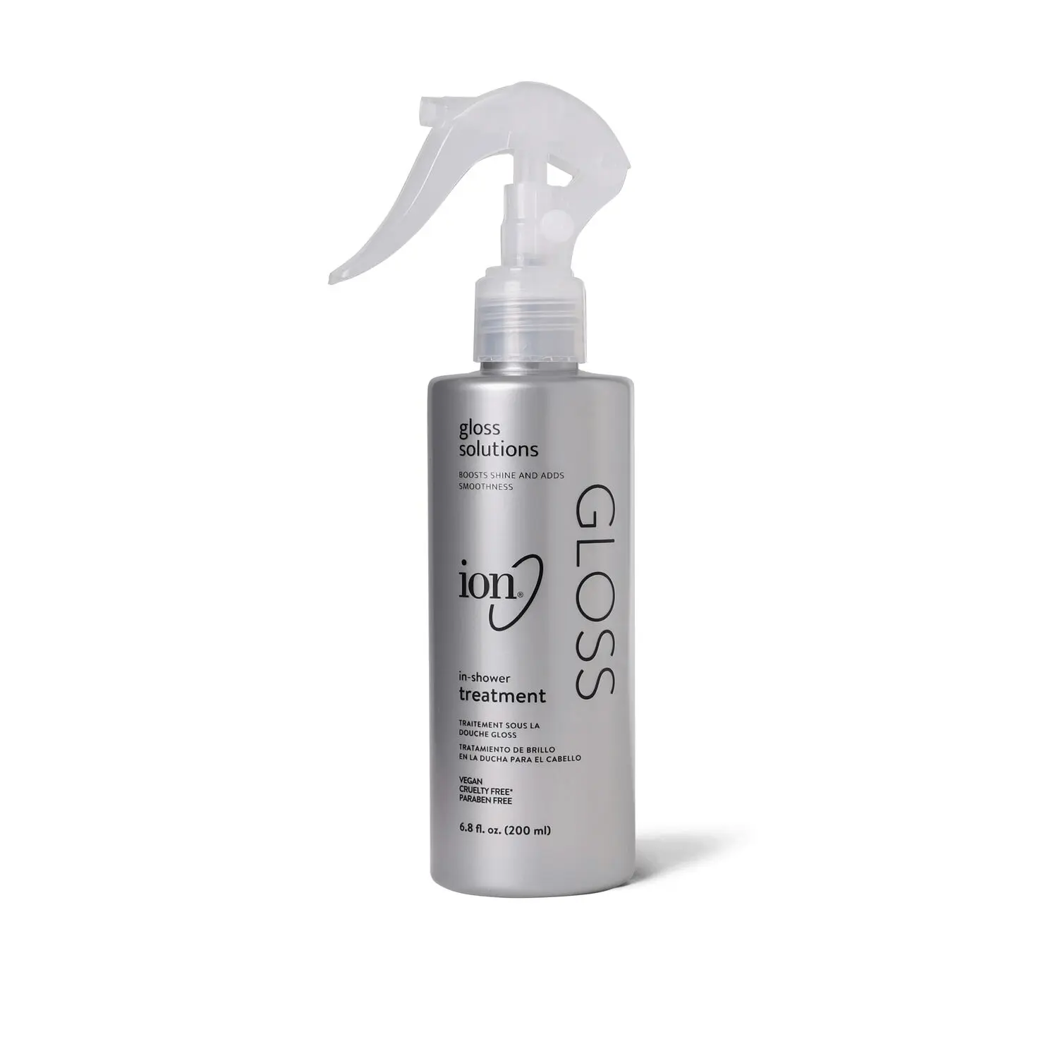ion Gloss In-Shower Treatment, Hair-Moisturizing Haircare Spray with Argan Oil for Smooth and Shiny Hair, Salon-Quality Formula, 6.8 fl oz Spray Bottle