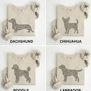 Funny Dog Camo Sweatshirt, Dog Lover Crewneck Sweatshirt, Dog Mom Dad Sweater, Trending Unisex Graphic Tee For Men and Women, Casual Outfit, Comfortable Menswear & Womenswear Top, Dec17