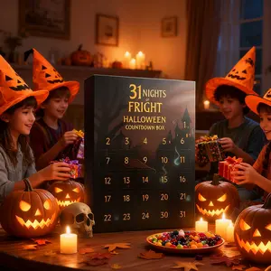 Halloween Advent Calendar 2025 - 31 Unique Surprise Figures in Mystery Gift Box, Daily Spooky Surprises Blind Box Calendar, Halloween Countdown Box, Halloween Gift for Kids & Women, Holiday Gifts spooky  basket