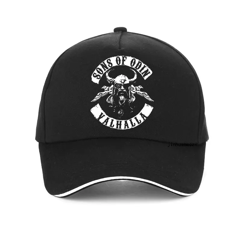 Viking Skull Unisex Sturdy Washed Black Cotton Dad Hat - Breathable Casual Outdoor Cap, Adjustable Buckle, Curved Brim, Hand Wash Only, All Seasons Sports & Outdoor Accessory, Washed Cotton