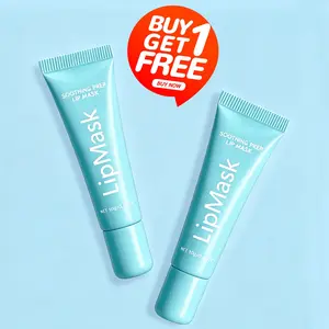 50 Percent Off Beauty Liquid Lip Softening Balm (2PCS) - Intensive Comfort, Glossy Smooth, Vegan, Gentle, Exfoliating, Peptide-Infused, Collagen-Boosted, Ultra-Moisturizing for Dry Lips