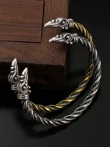 Vintage Raven Head Cuff Adjustable Men's Open Bracelet, Punk Party Hip Hop Nordic Style Accessory, Valentine's Day Father's Day Birthday Gift, Adjustable Bracelets