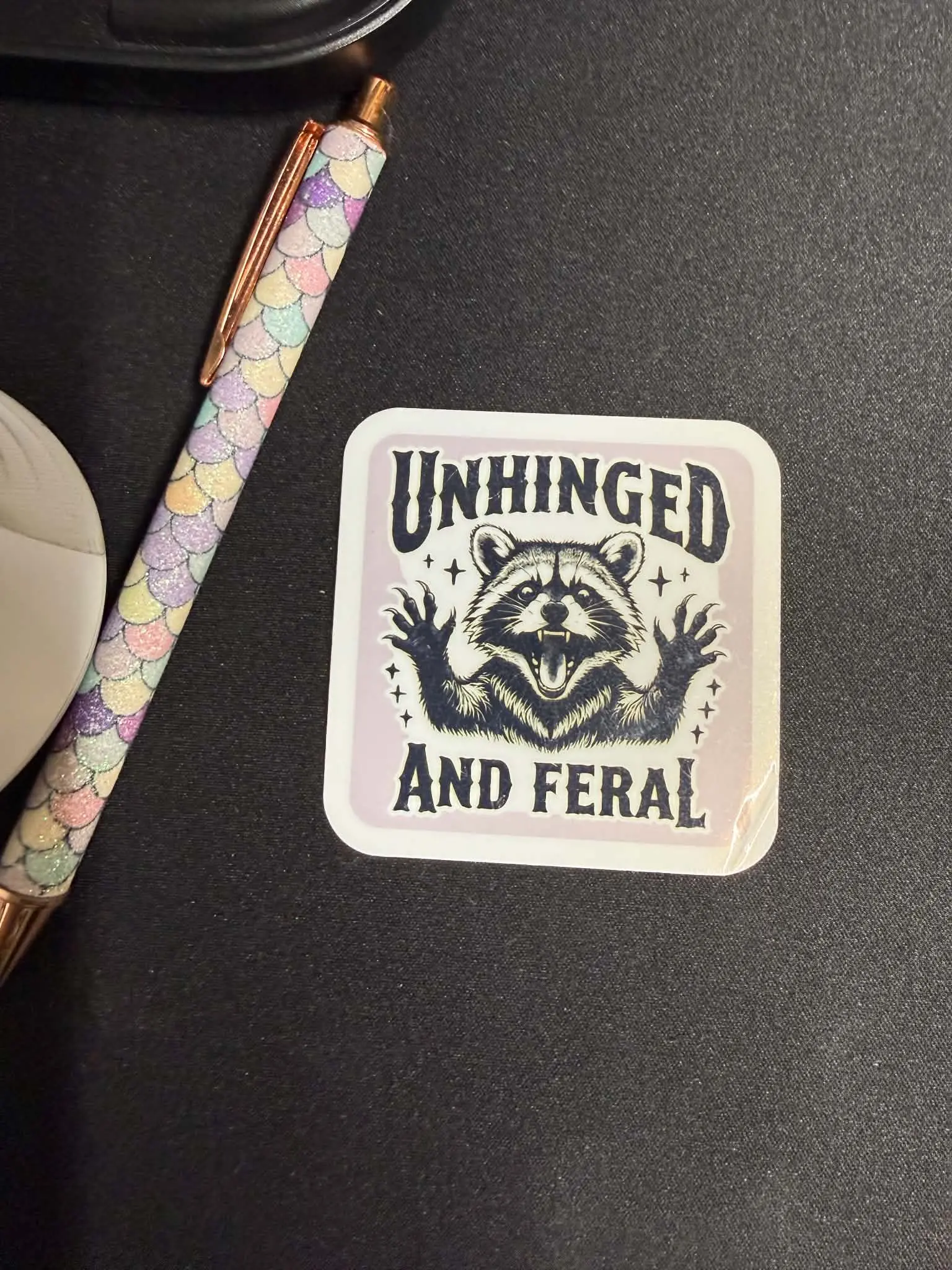 Unhinged & Feral sticker (1 piece) Unhinged & Feral sticker (1 piece)