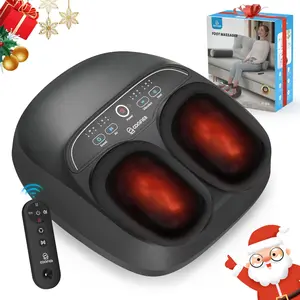 COMFIER Foot Massager Machine with Heat, Shiatsu Feet Massager  Remote Control, Customizable Settings, Pause Function, Comfort Adjustable Gift Mom