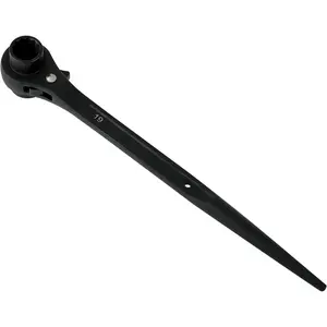 9mmx22mm or 3/4"x7/8" 12-Point Dual-End Socket Ratchet Scaffold Heavy Duty Wrench, Single Piece, Essential Tool for Construction and Maintenance, Ratchet Wrenches
