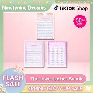 Ninetynine Dreams The 3 Style Lower Lashes Bundle (3 Styles, 360PCs Included) | Natural to Dramatic Bottom Lashes Collection — C Curl Ultra-Thin Band Soft Lightweight Bottom Lash Clusters, Beginner Friendly Makeup Essential DIY Bottom False Eyelashes Cosm