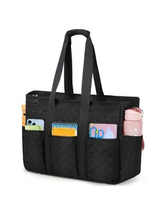 Women's Teacher Work Tote Bag, Large Capacity Laptop Backpack (contains 15.6 Inch Computer Compartment), Waterproof Shoulder Bag for Campus Beach Travel, Casual Tote Bag