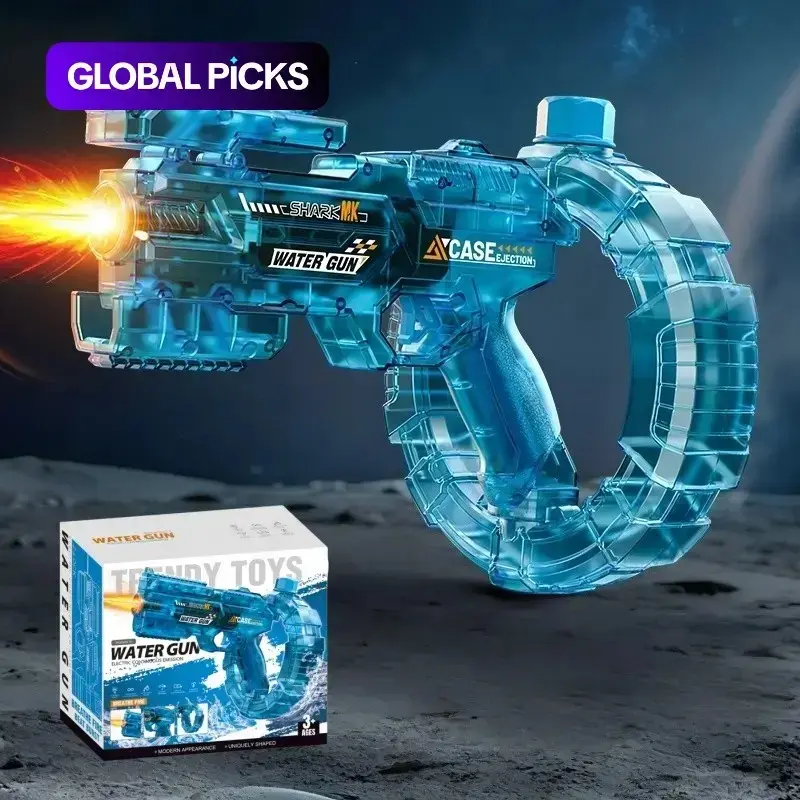 Electric Water Shooter with LED Lights, Powerful SquirtWater Pistol for Kids/Aldults,Long Range Shoot Reach To26-35ft Outdoor Water Toy,Outdoor,Party,BirthdayGift,Water Guns