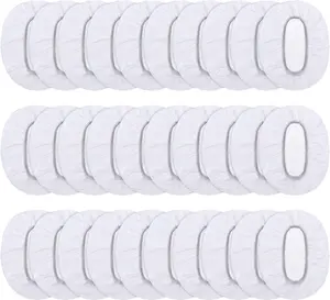 Outus 100 Pack Clear Disposable Ear Covers Plastic Waterproof Ear Protectors for Shower, Hair Dye, Bathing