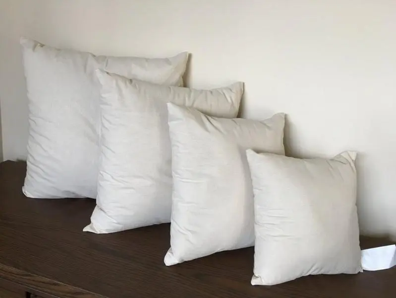 GOTS Certified Organic Cotton Fill Pillow Inserts with Organic Cotton Covers