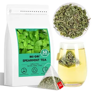 Spearmint Tea Bags,1.5g X 50 Count Pure Spearmint Leaves Tea Bag,Natural Caffeine-free Herbal Tea,Support Digestion & Refreshing Smooth Mint Tea(Spearmint Tea) Flavor Beverage
