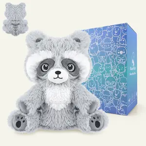 10" 1.61lb Raccoon Plush Heat Patches, Heatable & Coolable Lavender Scented Heating Pad, Toddlers Must Have, Period Essentials