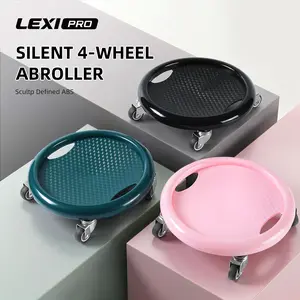 LEXI PRO Silent 4-Wheel Ab Roller for Defined Abs - Home Fitness Equipment with Universal Wheels for Men & Women - Build Strength & Core Muscles