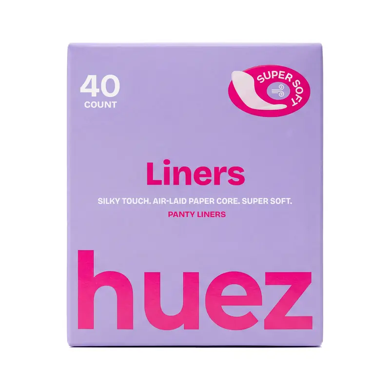 huez Daily Super Soft Panty Liners - 40 Count (5.9 inch)