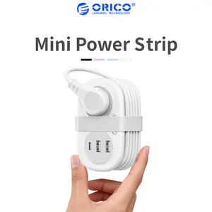 ORICO Travel Power Strip, 3.7FT Small Extension Cord, Portable Power Strip Flat Plug with 2 AC Outlets 3 USB Ports (1 USB C), Multi Plug Extension Cord for Travel, Cruise, Office, Hotels -AP3-2A2U1C