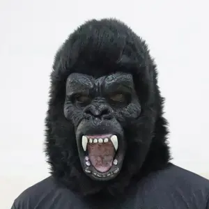 Latex Face Covering Mask - Black Myth Wukong, Bull Demon King, Gorilla, Godzilla Designs - Halloween Headgear, Fashion Accessories