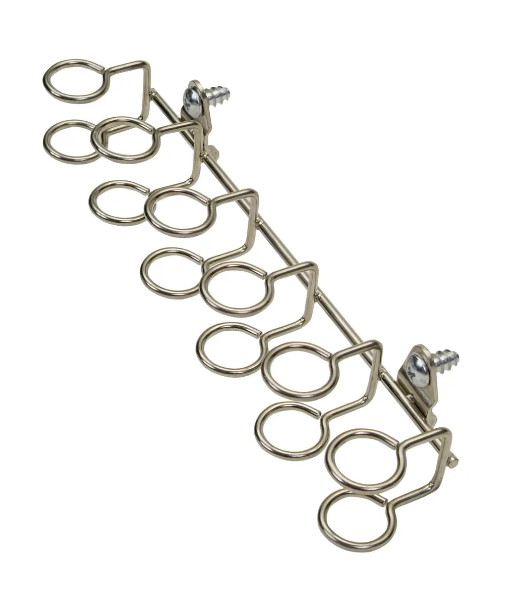DuraHook 661 High Quality Heavy Duty Zinc Plated Steel Hanging Multi-Ring Pegboard Hook Set, 9 in. Width, 0.75 in. I.D., 1 lbs., for DuraBoard & 0.125/0.25 in. Pegboard, Ideal for Garage Organization & Business Owners, Multi-Ring Set
