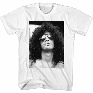Slash Slash With Cig Big White Adult T-Shirt
