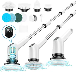 [New Deal] EVE Electric Spin Scrubber, Cordless Shower Scrubber with 8 Brush Heads, 3 Speeds, LED Screen, 2500mAh Battery Capacity, Waterproof IPX6