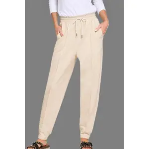 Drawstring Scuba Sweatpants with Pockets