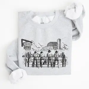 Cowboys, Ranch, Cowgirls, Cute, Western, Country, Sweatshirt, Women's Crew Neck, Crewneck
