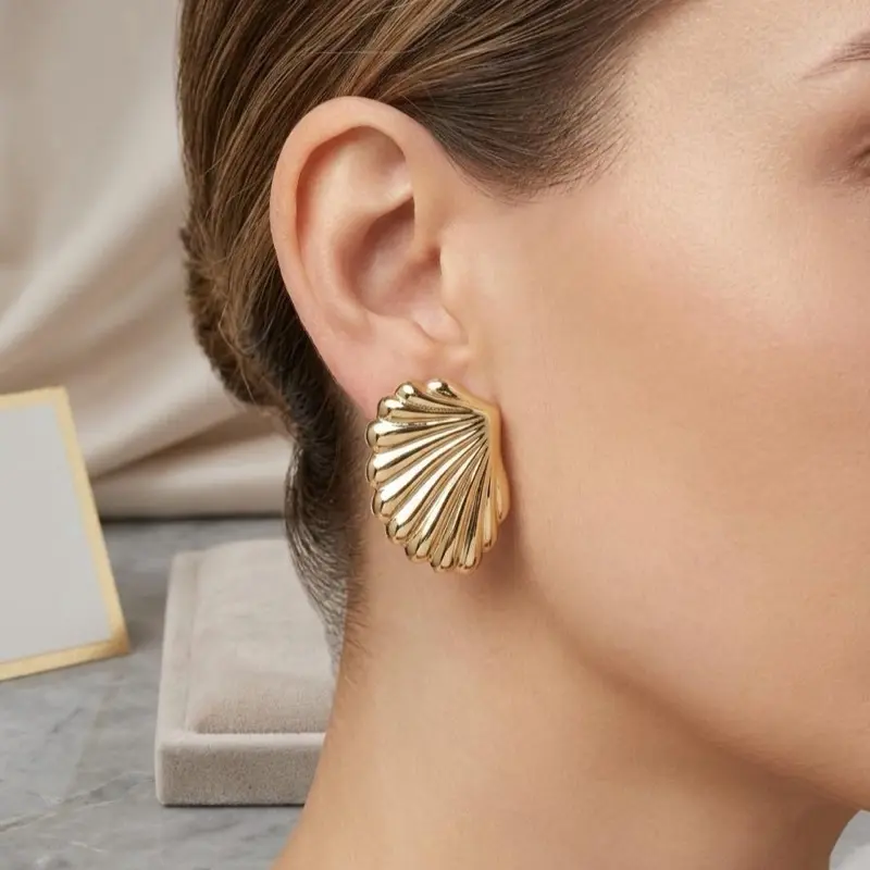 Elegant Shell Design Earrings for Daily Wear - Perfect for Everyday Style and Versatility