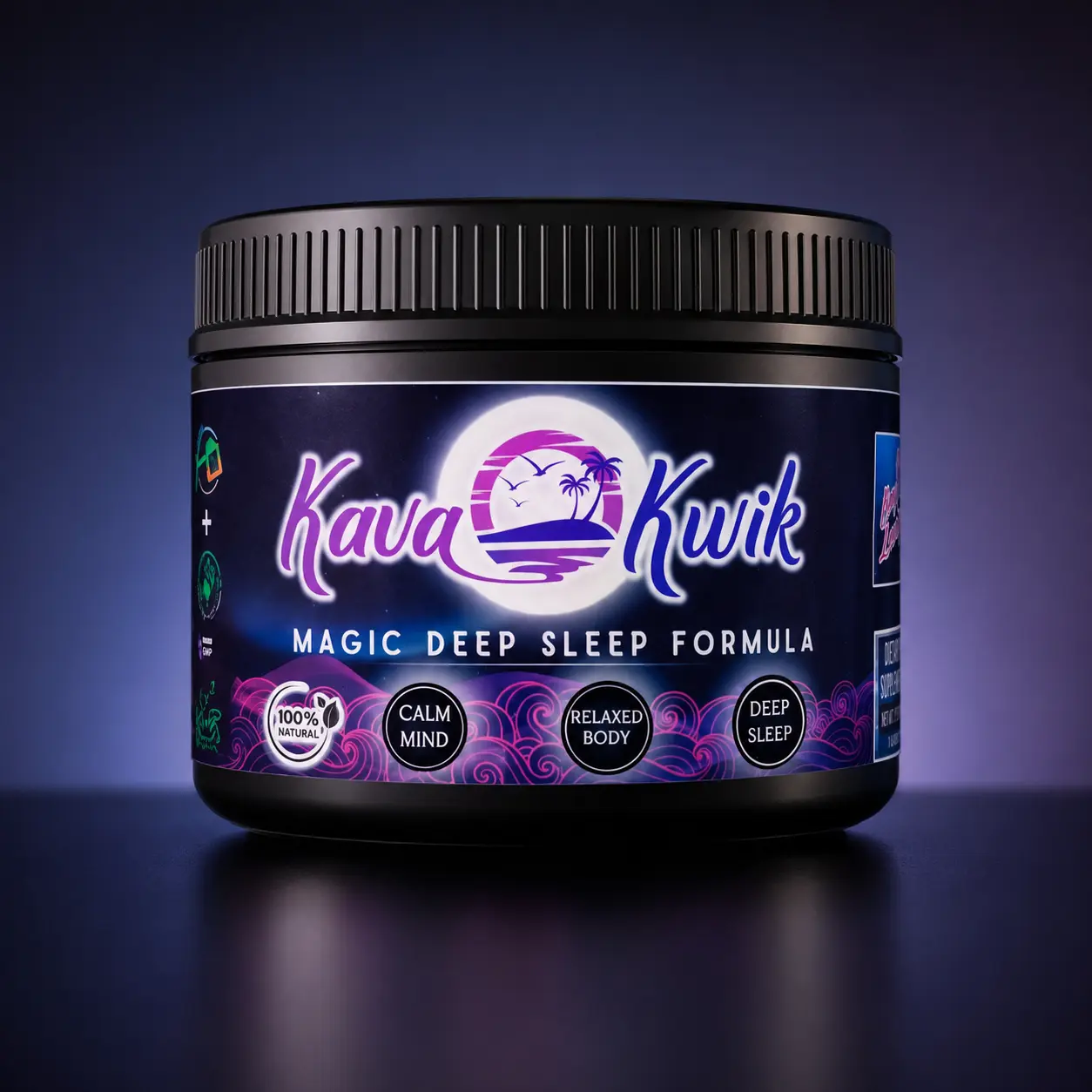 KavaKwik Magic Sleep Enhancement Formula - 20 Serving Jar - Berry Lemonade Flavor - Noble Kava Extract & L-Tryptophan - Calm Mind Relaxed Body - No Alcohol Gluten-Free Health and Wellness Natural