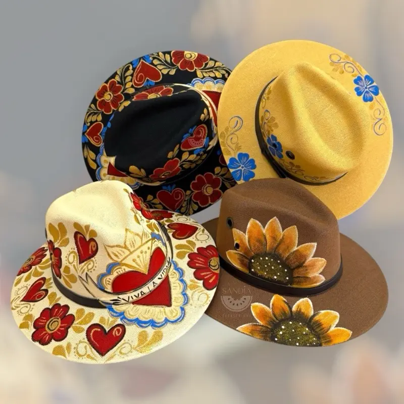 Hand Painted Mexican Hat | Sombrero Pintado a Mano | Boho Hat | Southwestern Western Style