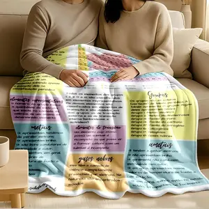 1 piece Periodic Table of Elements and Detailed Classification themed flannel blanket - Modern design flannel blanket, suitable for sofas and beds, all-season multi-purpose use, super soft and warm, digital printing, 100% polyester material