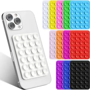 Hands-Free Phone Mount with Strong Suction and Grippy Silicon Adhesive for iPhone/Android - Perfect for Shower, Mirror, and Fidgeting