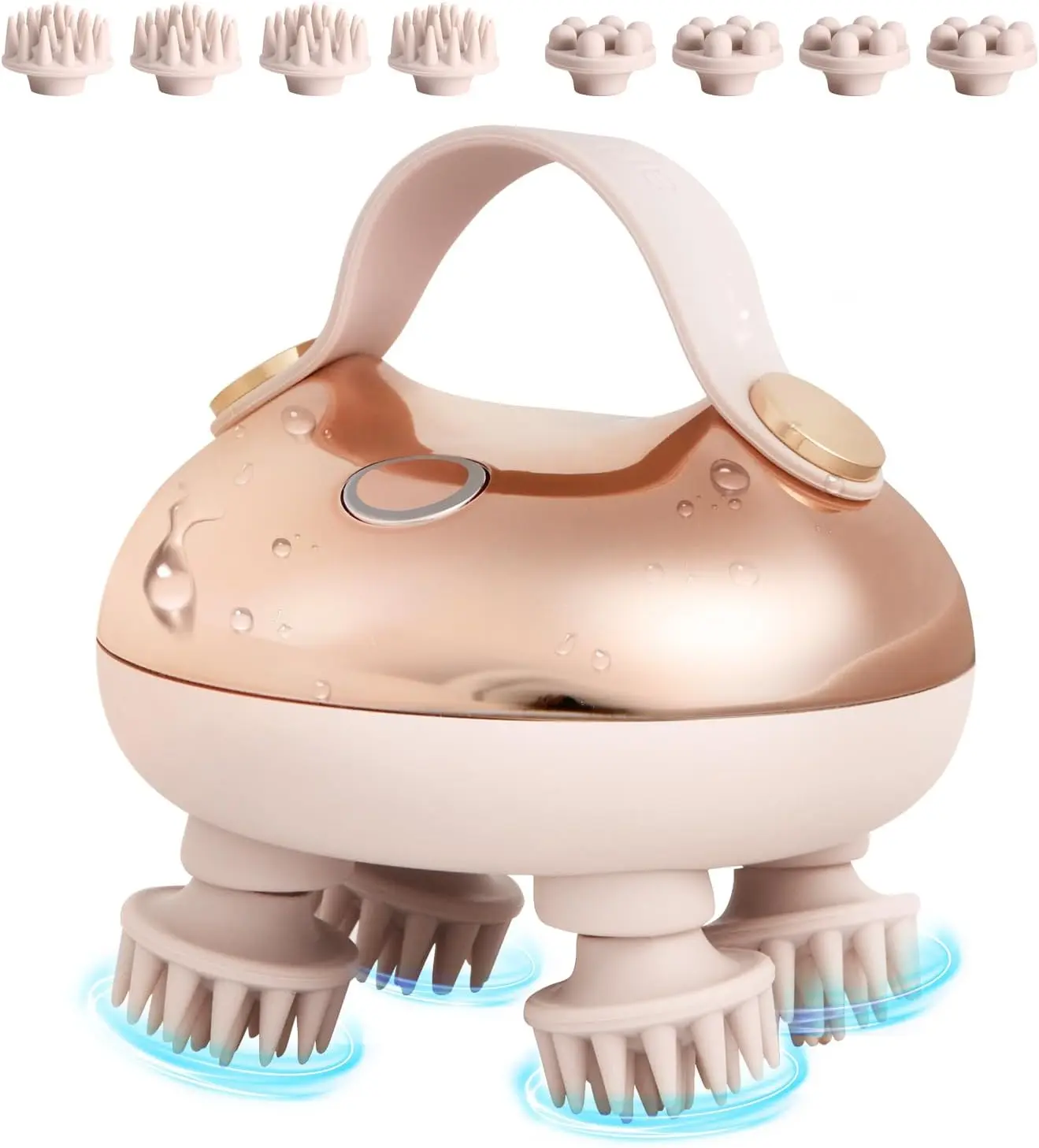Scalp Massager Kneading Head Massager Scalp Stress Relax Portable Rechargeable Hair Massager Shower Massage Waterproof Cat Massager Scratcher,Gift for Mom Dad