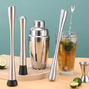 Stainless Steel Ice Crusher Muddler for Cocktails, Fruit Juicer for Lemon & Other Fruits, Essential Bar, Milk Tea Shop & Beverage Tool Utensils