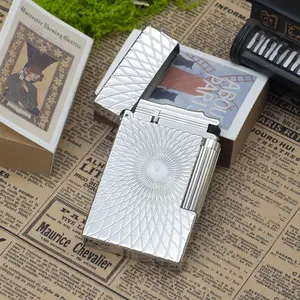 DUPONT Silver Sunburst Lighter (NO FUEL) grills anniversary gifts boyfriend birthday gift