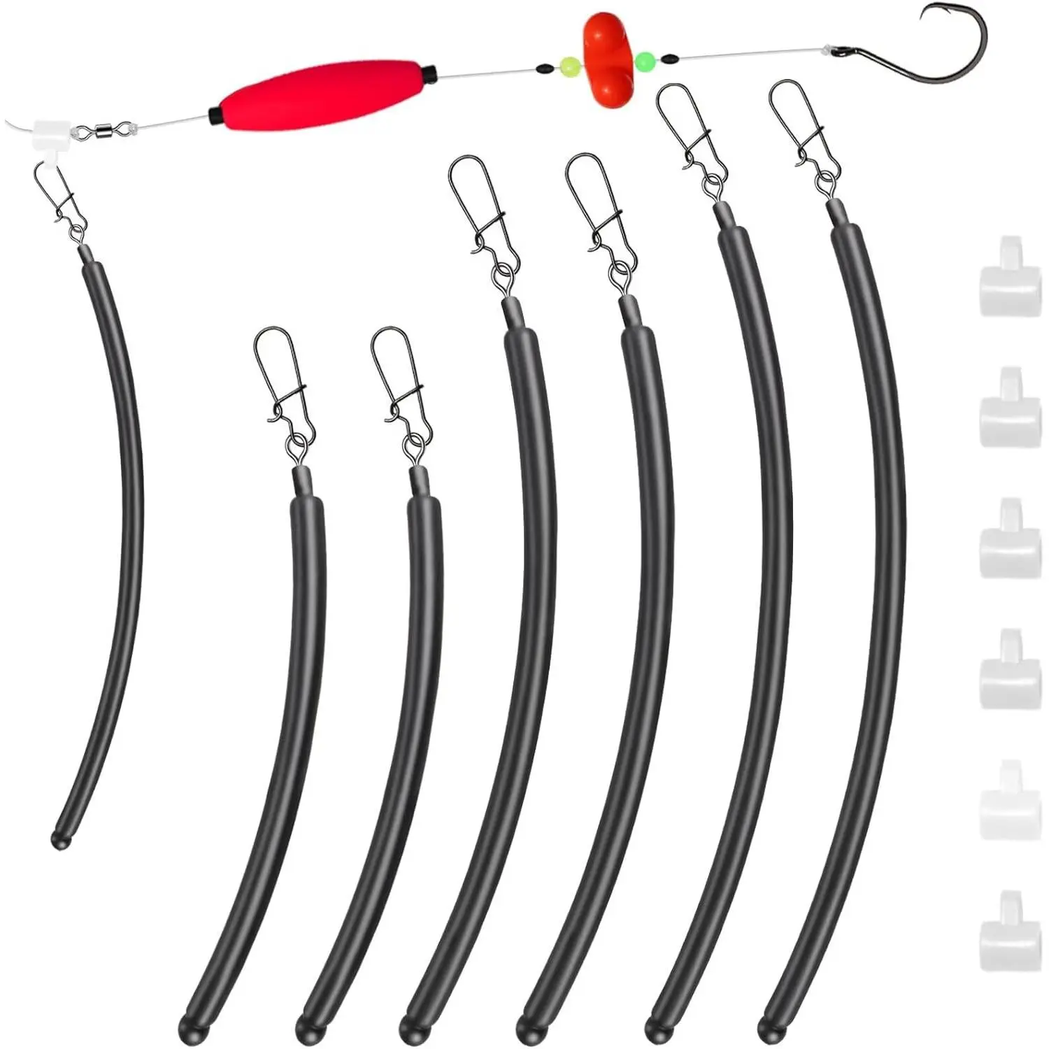 Dovesun Rattling Catfishing Sinkers, Snag-Proof Marine Rubber Dragging Weights with Metal Beads, Lightweight Top-Fill Design for Drifting & 3-Way Rigs, 3/6 PCS 2/3/4 oz Tackle Kit