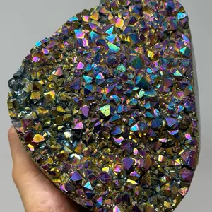 Large 7.0” inch Titanium Aura Amethyst Cluster Specimen