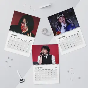 GW 2026 Wall Calendar, 2000s Emo Aesthetic Graphic Calendar, Dark Emo Nostalgia Gifts for Fan
