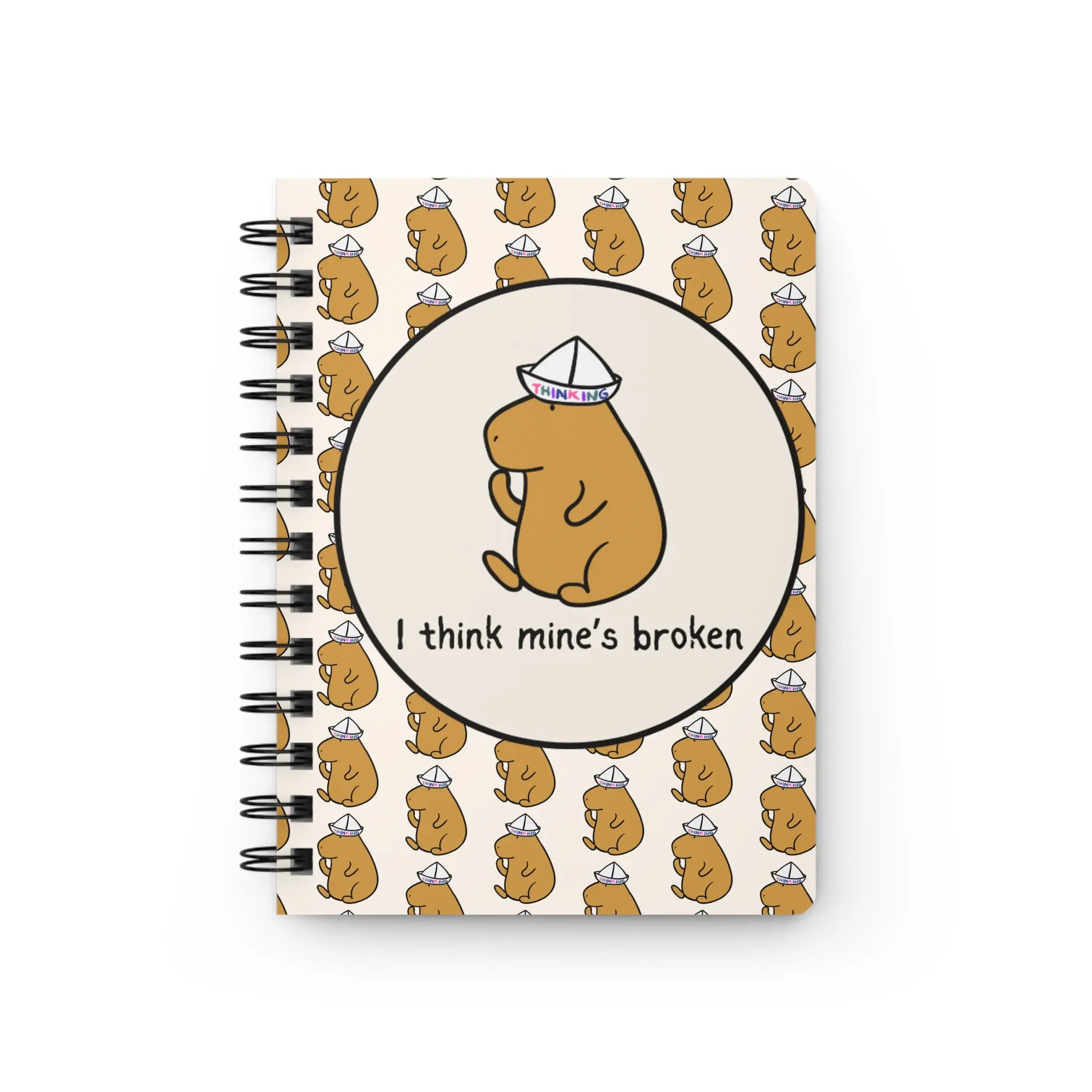 Funny Capybara Notebook – “I Think Mine’s Broken” Journal